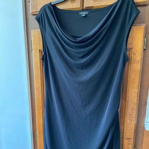 Ann Taylor Black Cowell Neck Dress